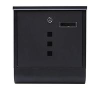 Fine Art Lighting Wall Mounted Mailbox, Alloy Steel, Black Sand Grain, 13"x12"x4"