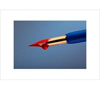 Fine Art Prints 15 x 10-inch / 38.1 x 25.4 cm Pen Nib with Red Ink Photographic Print