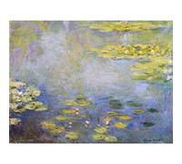 Fine Art Prints Claude Monet Waterlilies Large Art Print Poster Wall Decor Premium Mural, Unframed Paper 18X24, 18 x 24 inches