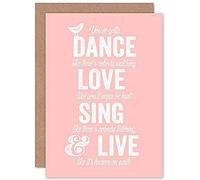 Fine Art Prints Dance Love Sing Live Blush Greetings Card