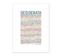 Fine Art Prints Desiderata Rainbow Words Ehrmann Typography Canvas Wall Art Print, 16 x 12 inches