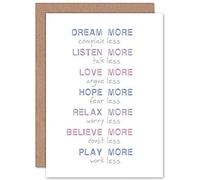 Fine Art Prints Dream More Complain Less Greetings Card