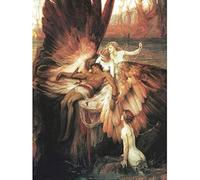 Fine Art Prints James Mourning For Icarus Myth Greek Wings Painting Art Print Canvas Premium Wall Decor Poster Mural, 16 x 12 inches