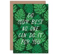 Fine Art Prints Motivational Do Your Best Jungle Green Greetings Card
