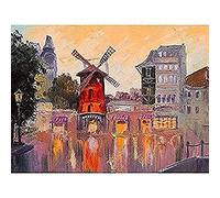 Fine Art Prints Moulin Rouge Painting Art Print Canvas Premium Wall Decor Poster,16 x 12 inches