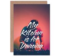 Fine Art Prints My Kitchen Dancing DJ Greetings Card