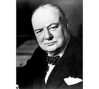Fine Art Prints Prime Minister UK Winston Churchill Photo Art Print Canvas Premium Wall Decor Poster Mural, 16 x 12 inches