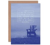 Fine Art Prints Quote Life Ocean Sea Greetings Card