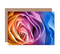 Fine Art Prints Rainbow Rose Photo Edit Greeting Card With Envelope Inside Premium Quality