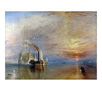 Fine Art Prints Turner The Fighting Temeraire Ship Painting Art Print Canvas Premium Wall Decor Poster Mural,16 x 12 inches