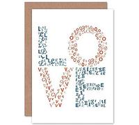 Fine Art Prints Typography Love Letters Greetings Card