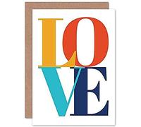 Fine Art Prints Typography Love Letters Stylish Greetings Card