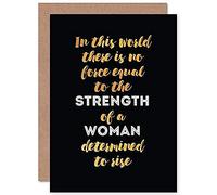 Fine Art Prints Woman Strength Determined Gold Greetings Card