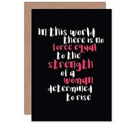 Fine Art Prints Woman Strength Determined Magenta Greetings Card