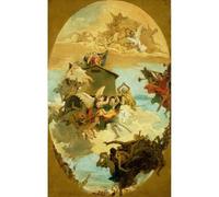Fine Art Reproduction on Rolled Canvas - Tiepolo - The Miracle of the Holy House of Loreto - 50x40 Inches | Fade-Resistant Colors | Unique Wall Decor for Modern Interiors