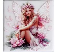 Fine Bone China Fridge Magnet (53 x 53 mm) (Fairy Dreams - Floral Blossom)