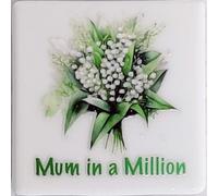Fine Bone China Fridge Magnet (53 x 53 mm) (Mum in a Million)