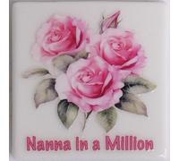 Fine Bone China Fridge Magnet (53 x 53 mm) (Relations - Nanna in a Million)