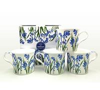 FINE Bone China Set of 4 Mugs Gift Boxed BLUBELL Mugs Free UK DELIVERY
