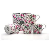FINE Bone China Set of 4 Mugs Gift Boxed Ivy Rose Mugs Free UK DELIVERY