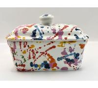 fine Bone China Splash Butter Dish with lid