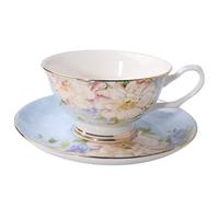 Fine Bone China Teacup Sets Vintage Coffee Mug Floral Teacups Espresso Cups Set Afternoon Tea Cup Gift 7 Ounces for Home Mother's Day Women Mom,a (D)