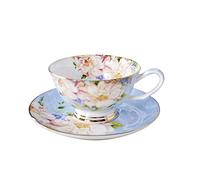 Fine Bone China Teacup Sets Vintage Coffee Mug Floral Teacups Espresso Cups Set Afternoon Tea Cup Gift 7 Ounces for Home Mother's Day Women Mom,a (A)