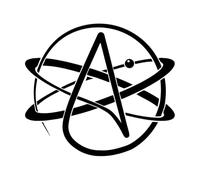 Fine Carving Decals Atom Atheism Religion Science Great 34x38.4cm Personalized Customization Black