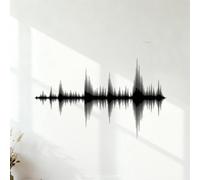 Fine Carving Decals Audio Waves Sound Waves Recording Studio Music Production Studio 54.6x74.7cm Multi Color Selection Black