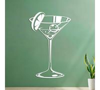 Fine Carving Decals Bar Cocktail Martini Drink Beach Bar Alcohol 42x66.7cm Tattoo Culture White