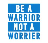 Fine Carving Decals Be A Warrior Not Worrier Motivational Quote 51x57cm Art Decoration Blue