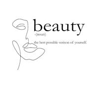 Fine Carving Decals Beauty Salon Aesthetics Spa Beauty Quotes Beauty Salon Beauty 36x52.2cm Easy Installation Small Black