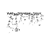 Fine Carving Decals Bird's Cage Branches Natural Style 48x88.5cm Self Adhesive Large Black