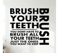 Fine Carving Decals Brushing Teeth At The Dentist's Office 54.6x57.8cm Wall beautification Black