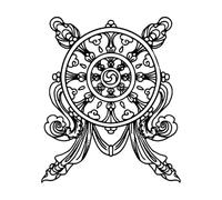Fine Carving Decals Eight Auspicious Symbols of Buddhism 41x48.9cm Do not Damage The Wall Surface Black