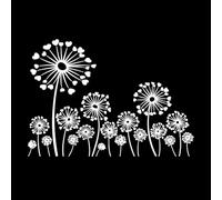 Fine Carving Decals Floral Dandelion Girl Flowers 81x115.2cm Waterproof Extra Large White
