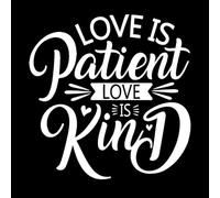 Fine Carving Decals Happy Valentine's Day Romantic Quotes Love is Patient Love is Kind 67.2x68.6cm Self Adhesive White