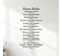 Fine Carving Decals Home Rules Always be Honest Count Your Blessings Forgive and Forget be Kind and Tenderhearted 35x62.7cm Can Modify and add Information Black