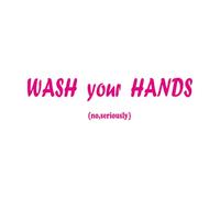 Fine Carving Decals Hygiene Rules Words Wash Your Hands 46x179.7cm Personalized Customization Rosered