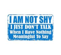 Fine Carving Decals i am not Shy just Dont Talk When Have Nothing 54.4x95.4cm Easy Installation Blue