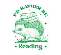 Fine Carving Decals i d Rather be Reading Hedgehog Reader Typography Funny Bookish Hedgehog Design 40x51cm Do not Damage The Wall Surface Green