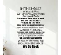 Fine Carving Decals in This House We Do Geek References War Games Lord Ideas 54.6x79.7cm Personalized Customization Black
