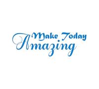 Fine Carving Decals Make Today Amazing Black Letter Quote 37.5x115.4cm Do not Damage The Wall Surface Blue