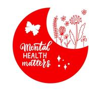 Fine Carving Decals Mental Health Matters Psyche Quote Clinic 72x72cm Personalized Customization Red