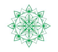 Fine Carving Decals Mindful Balance Mandala 42x42.1cm Can Modify and add Information Green