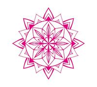 Fine Carving Decals Mindful Balance Mandala 42x42.1cm Multi Color Selection Rosered