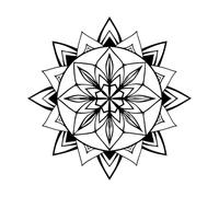 Fine Carving Decals Mindful Balance Mandala 67.2x67.4cm Personalized Customization Black