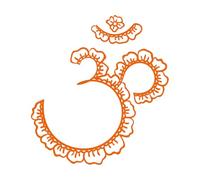 Fine Carving Decals Om Mantra Yoga Meditation Buddhism 36x39.2cm Equipped with Transfer Film kit Orange