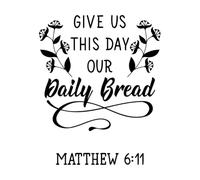 Fine Carving Decals Religious Quote Words Bible Verse Matthew 36x44.8cm It Won't Fall Off Small Black