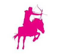 Fine Carving Decals Silhouette of an Acher Athlete While Riding 51x65.5cm Do not Damage The Wall Surface Rosered